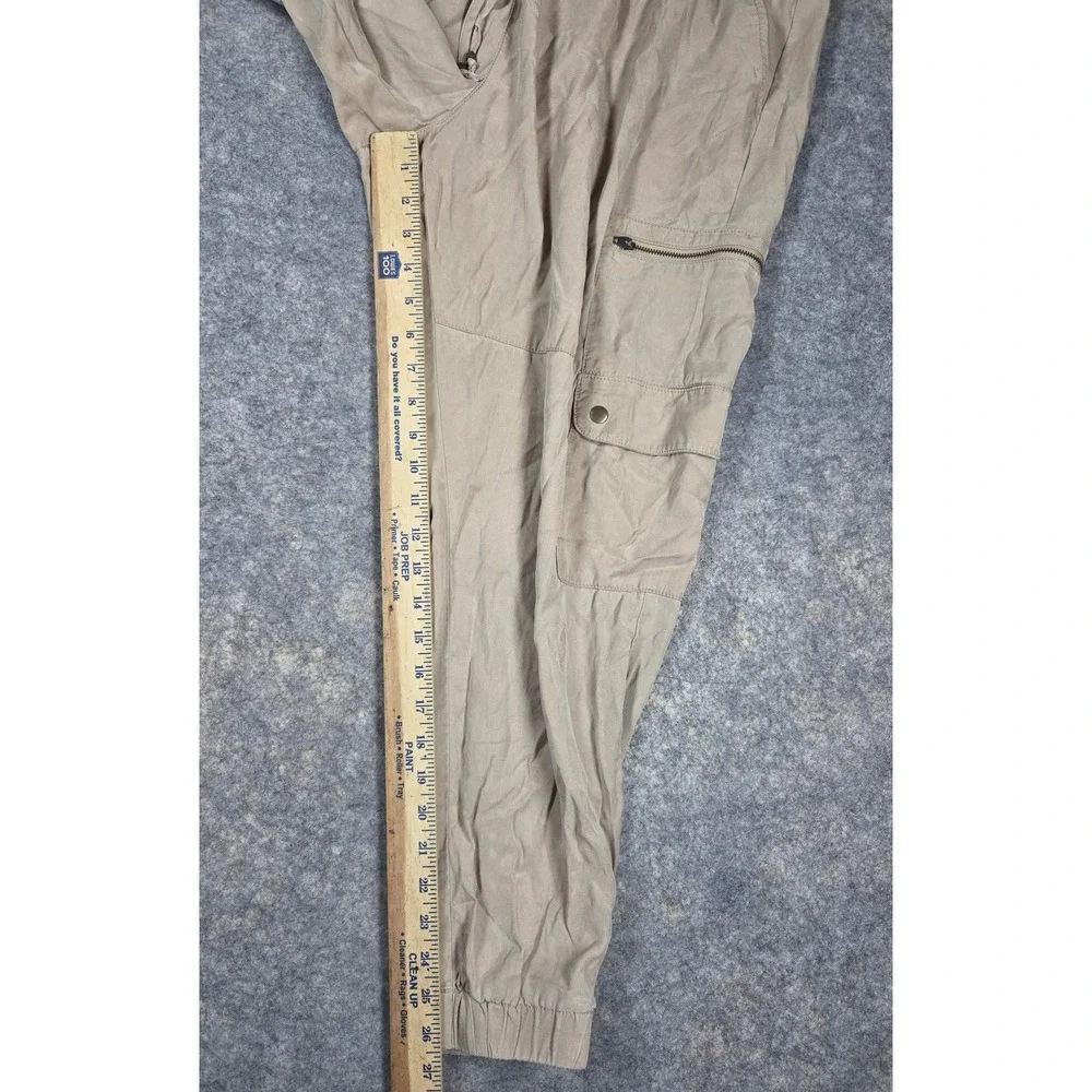 Banana Republic Khaki Tan Lyocell Cargo Jogger Pants Mens XL Utility Baggy Y2K